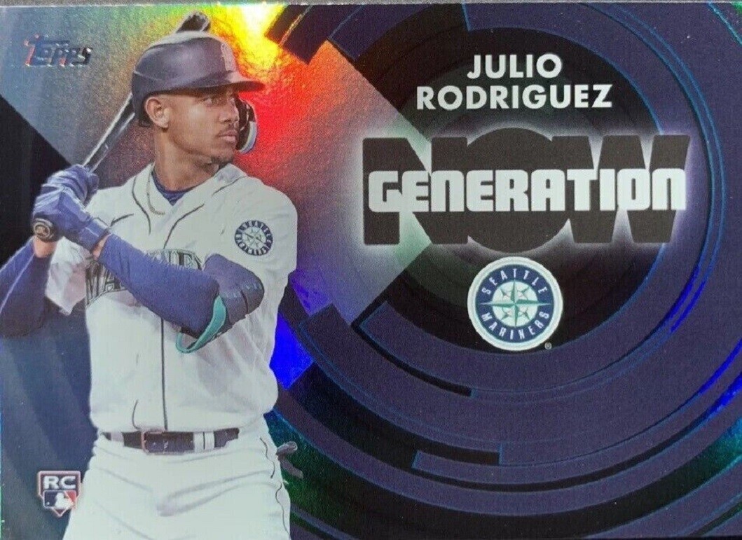 2022 Topps Update JULIO RODRIGUEZ Generation Now Foil Insert 2022 Topps Update JULIO RODRIGUEZ Generation Now Foil Insert