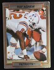 1990 Action Packed Ray Agnew #54 RC Rookie NFL Football New England Patriots