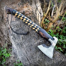 Handmade  VIKING AXE | Battle Bearded AXE | Ragnar Axe W Sheath