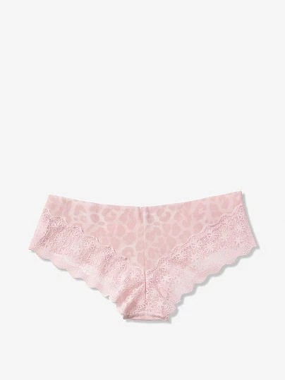 Victoria's Secret ROSA Encaje Ribete Cheekster Bragas XS Rosa Leopardo Pastel Gótico Foto 2 de 2