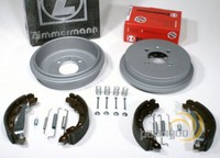 Zimmermann Bremstrommeln Ø 200 Mm + Bremsbacken ZubehöR Satz Hinten FüR VW Up