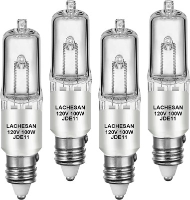 JDE11 120V 100W, E11 Halogen Bulb（Replacement E11 Led Bulb） T4 Mini Candelabra B