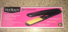 HOT BEAUTY 1" WIDE CERAMIC FLAT IRON HAIR STRAIGHTENER HFI100