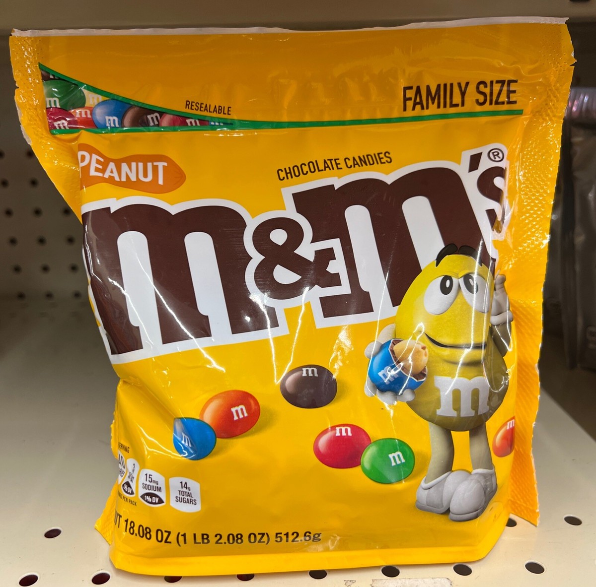 M&M's Peanut Milk Chocolate Candy FAMILY SIZE - 18.08 oz Bag | eBay