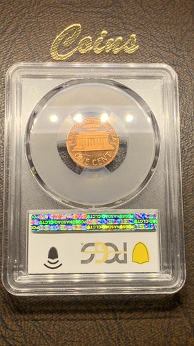 1969-S Mint Error 1C PCGS PR65RD Struck Through Reverse - Picture 4 of 7