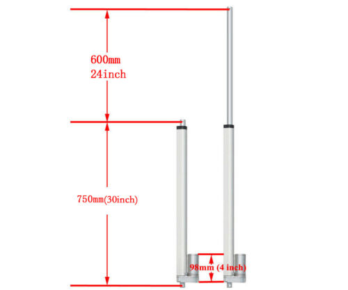 2pcs Linearantrieb 12V 240V 3000N Hub Linearmotor Linear Actuator Synchronregler - Bild 57 von 69