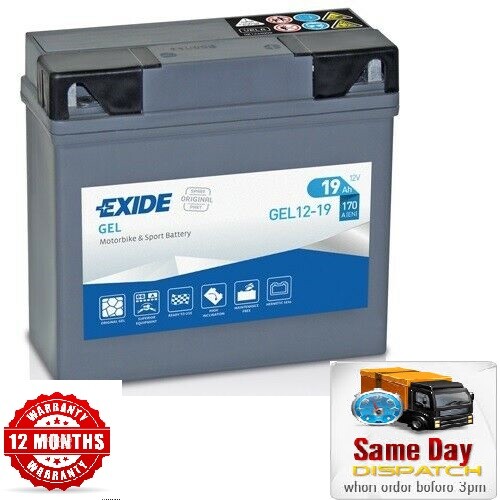 EXIDE GEL 12-19 Battery 19amp BMW K1200GT 2006 on, K1300GT