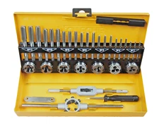 HOTECHE 32 PC Metric Tap & Die Set M3 to M12 Metal Box 640203