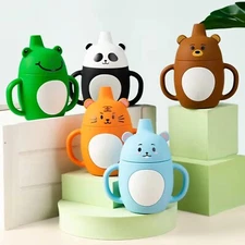 Cartoon Animal Silicone Toddler Sippy Cup | BPA-Free | Food Grade Silicone