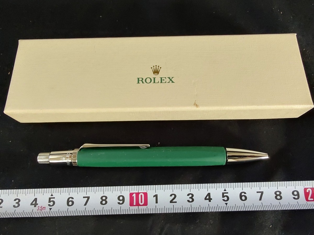ROLEX Ballpoint Pen Black ink w/original case set, As-is condition