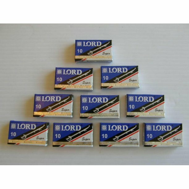 BLACK, German Stainless SAFETY RAZOR + 100 DOUBLE EDGE SHAVING BLADES, Classic