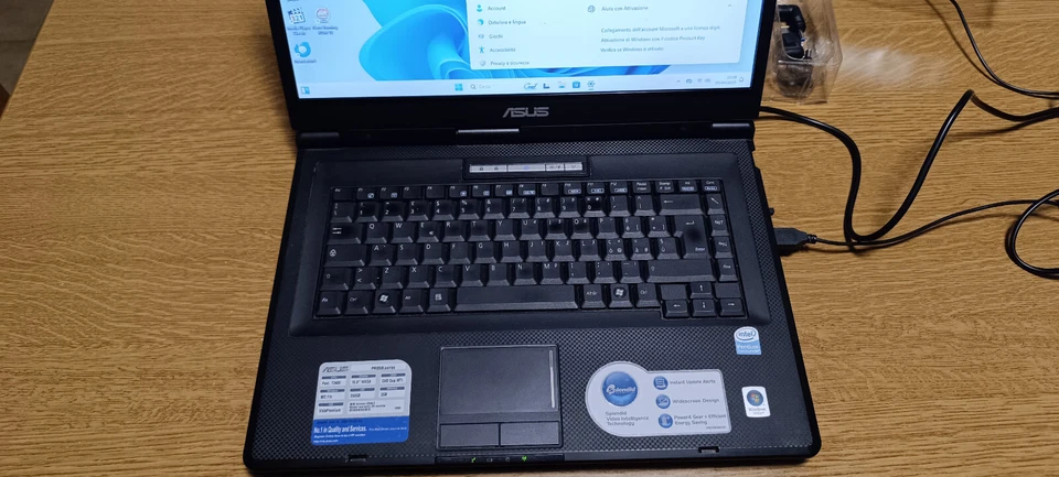 asus pro59l intel pentium dual core t3400 SSD 480gb win 11 home - Immagine 3 di 4