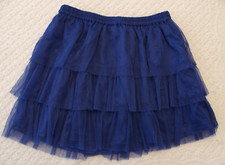 Old Navy 10 12 L Large Girls Skirt EUC Tulle Blue fall winter spring summer