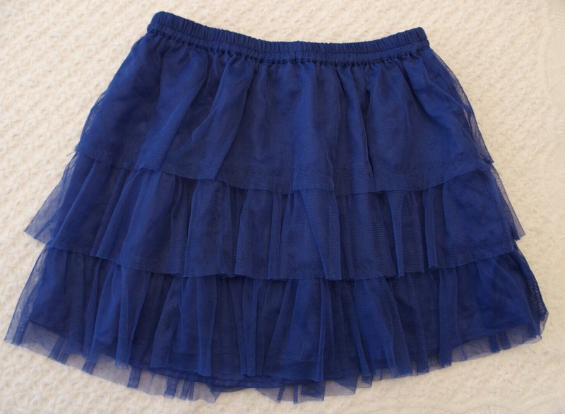 Old Navy 10 12 L Large Girls Skirt EUC Tulle Blue fall winter spring summer
