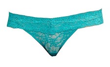 Heidi by Heidi Klum 3-Pack Stretch Lace Thong, Tile Blue, Small