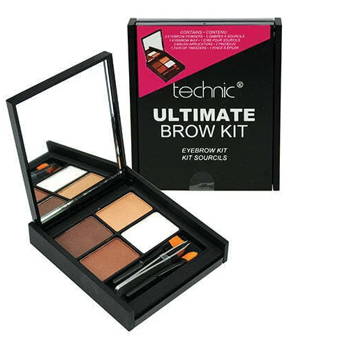 TECHNIC Ultimate Brow Kit Eyebrow Powder Wax With Brow Definer Brush *NEW* - Image 2 of 2