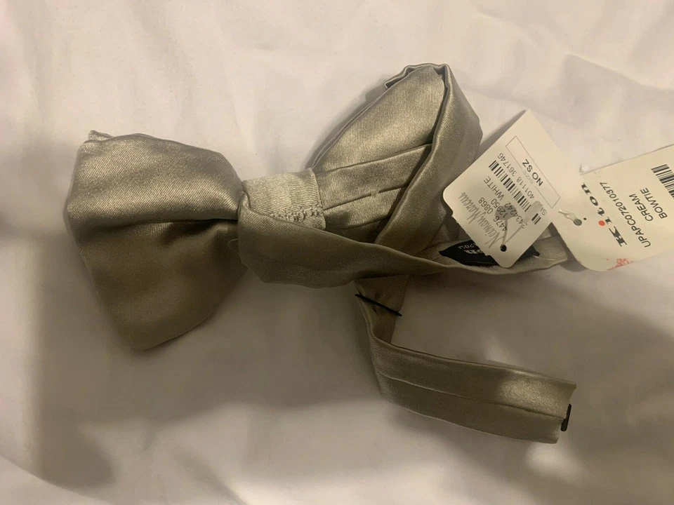 KITON твердый атласный шелковый галстук-бабочка ручной работы Италия - Изображение 3 из 4