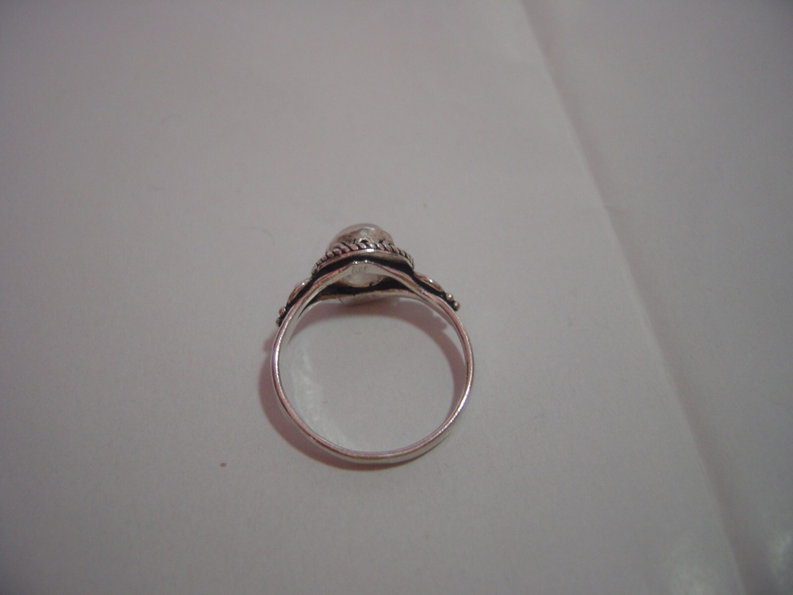 Solid Silver Vintage Ring-incredible rainbow moon… - image 4