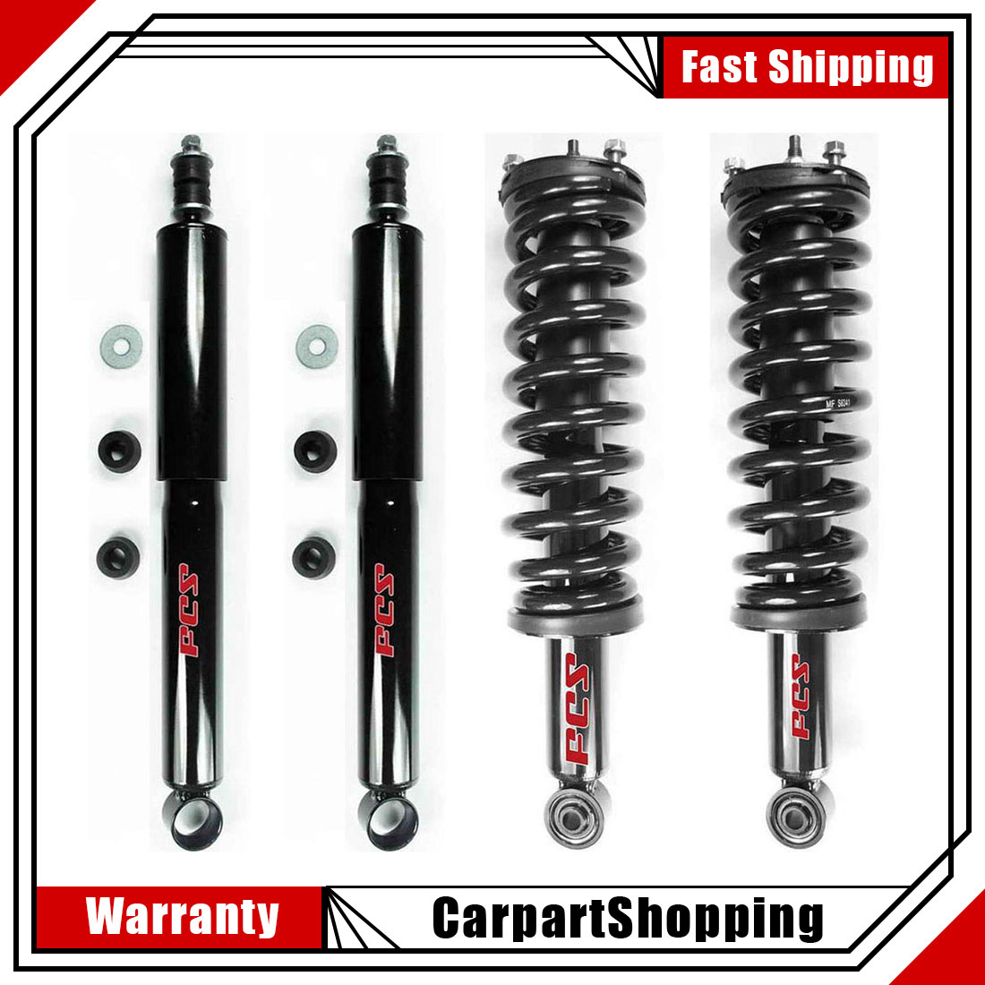Front Struts & Rear Shocks for 1996-2002 Toyota 4runner 4x4 V6 - FCS (4 Pieces)