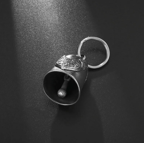 Biker Bell Glocke Metall Anhänger Motorrad Herz Heart Flügel Glücksbringer MC - Bild 5 von 6