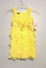 NEW!!! Amy's Closet Girls Yellow Summer Dress Size 5 NWT!!!