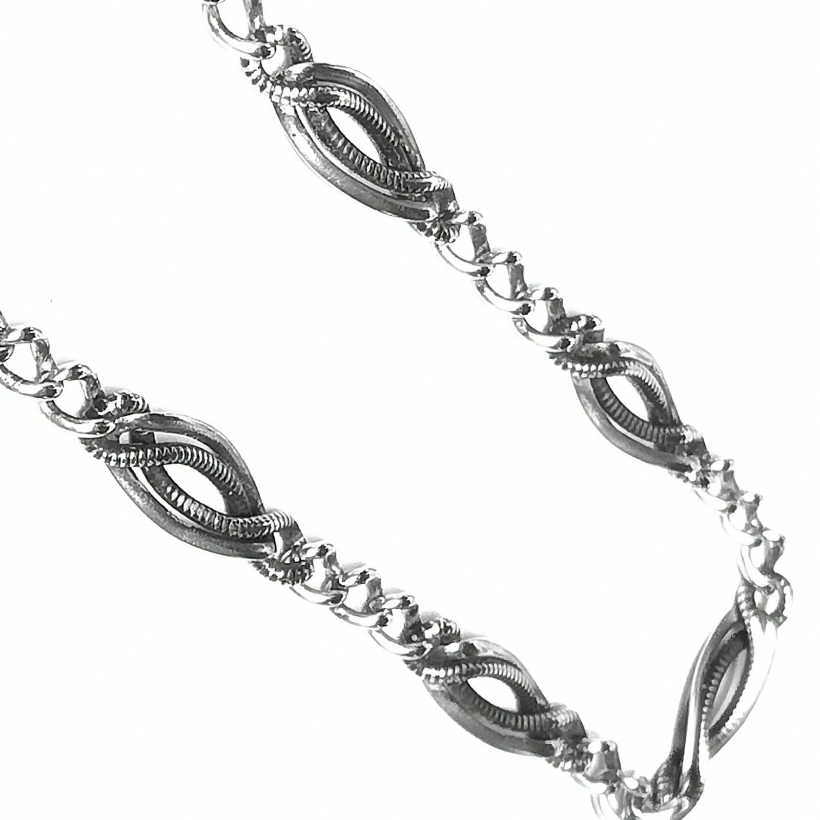 ANTIQUE 19c SOLID Silver POCKET WATCH  CHAIN - image 2