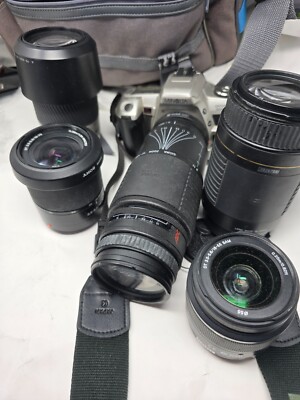 Minolta Dynax 505si & Sony 18-55mm 18-70mm 75-300mm x 3 Objektive Restposten
