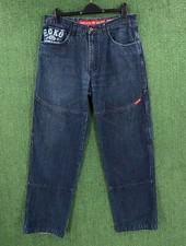 Rare Ecko Unltd Dugout Logo Deep Pocket Wide Leg Baggy Denim Jeans Men  s Size 35