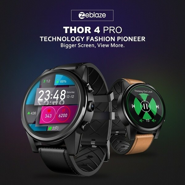 Zeblaze THOR 4 PRO SmartWatch Brand New w/o Box, Brown Leather Strap | eBay