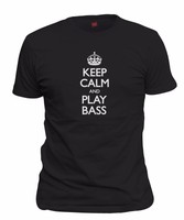 Men's Keep Calm And Play Bass T-shirt Musician Guitar Player Band Shirt Free S&h Men's Keep Calm And Play Bass T-shirt Musician Guitar Player Band Shirt Free S&h