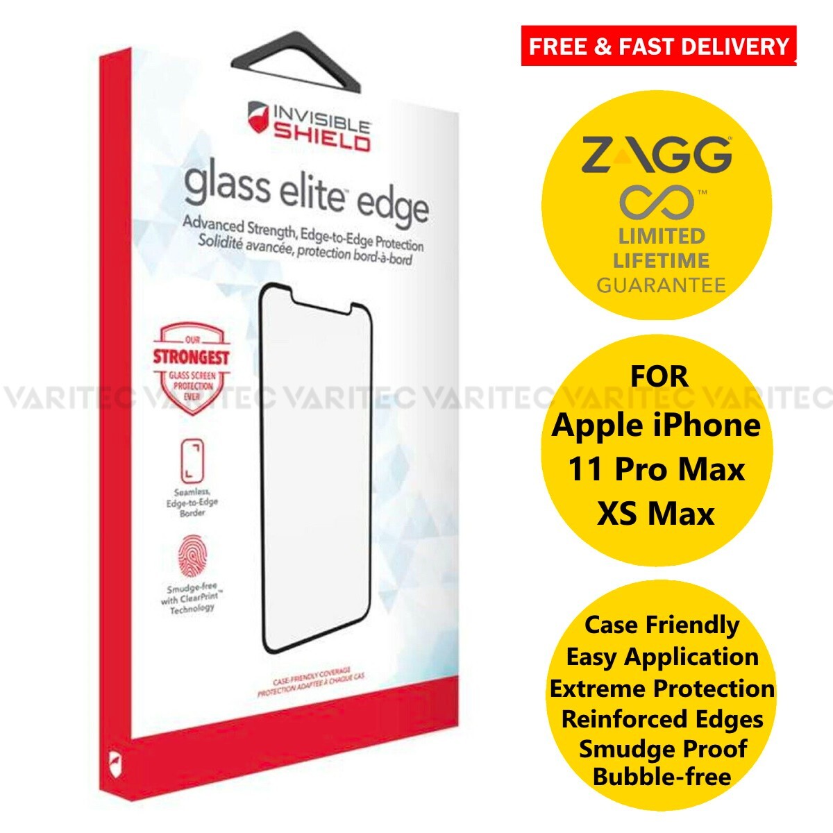 Zagg+Glass+Elite+Edge+for+iphone+11+Pro+Ma.522++200103879 for sale