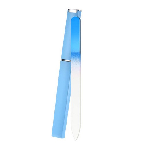 Doppelseitig Glas Finger Nagelfeile mit Etui Pediküre Fingernagel Feile | - Bild 16 von 36