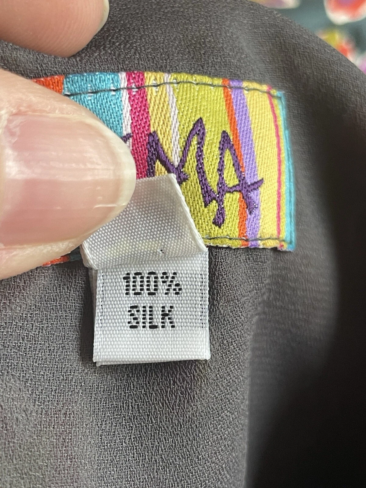 Abito senza maniche DEMA 100% seta cuori stampa floreale mista grande festa San Valentino