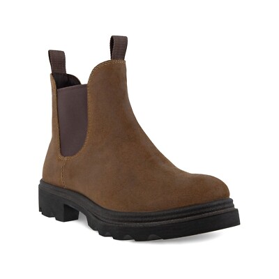 ECCO Z2161 Womens Cocoa Brown Suede Grainer Chelsea Boot Size 10-10.5 M