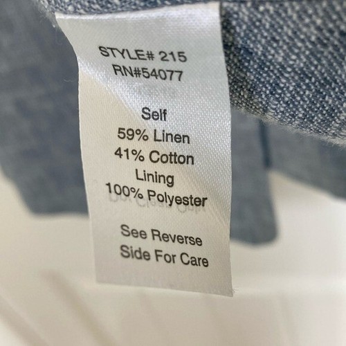 Cabi Womens Blazer #215 Gray Blue Size 6 Linen Cotton Blend Career Spring Summer - Picture 7 of 10