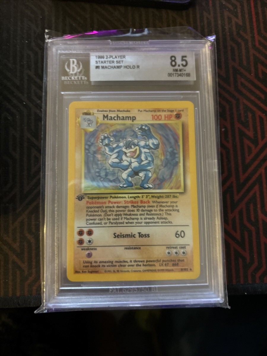1st Edition Machamp 8/102 BGS 8.5 MINT Pokemon Cards Holo Rare
