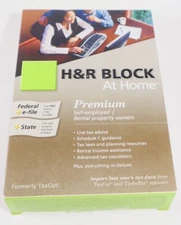 H&R Block At Home 2009 Premium Federal + State + eFile PC MAC CD past tax audit