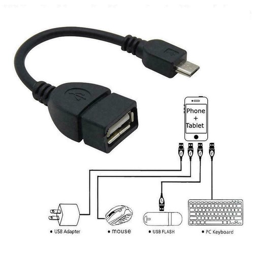 Micro USB Kabel Stecker Host zu USB Buchse OTG Adapter Android PC PDA Tablet J6 - Zdjęcie 5 z 9