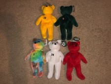 5 Vintage Bamm Beano's Beanie Babies Sosa Ripken Rodriguez Edmonds Martinez Lot