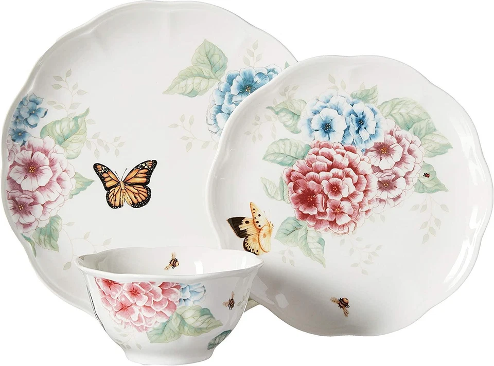 Juego de 12 piezas Lenox 283584 Butterfly Meadow Hydrangea Foto 4 de 4