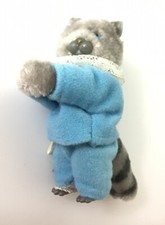 Frederick Warne USA Eden Toys Small 3 1/2 Inch Clip on Raccoon 1970 s