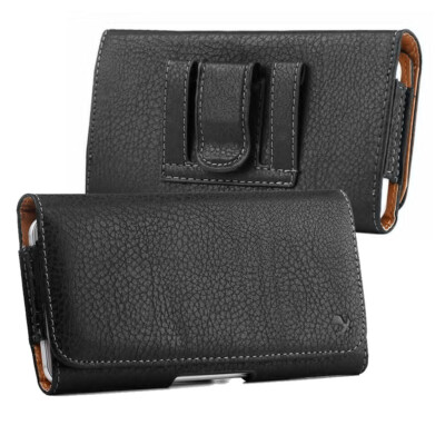 Men Black Belt Loop Clip Holster For iPhone 16 / 16 Plus / 16 Pro / 16 Pro Max