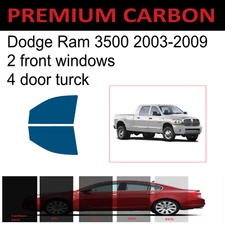 Premium Carbon Window Tint fits Dodge Ram 3500 4d truck 2003-2009 precut tint 2f