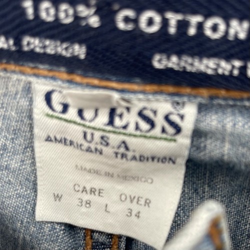 Jeans da falegname vintage Guess USA WorkWear denim taglia 38x34 anni 90 skater DIFETTO - Foto 3 di 7