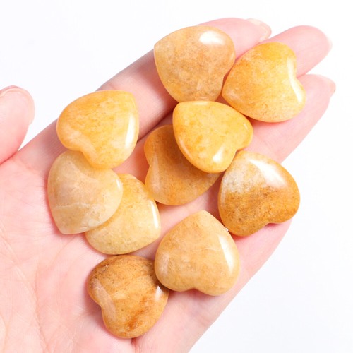 10PCS Natural Crystal Quartz Love Heart Carved Healing Gemstone 20x20mm - Picture 60 of 80