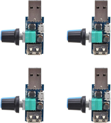 4 pcs 5V Mini Lüfter Drehzahlregler,USB Lüfter Drehzahlregler, DC 4-12V bis 2,5-