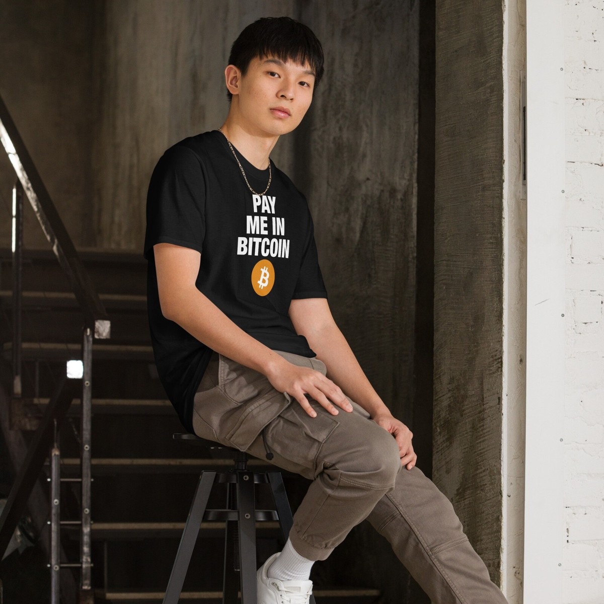 Pay Me In Bitcoin Crypto BTC Unisex Tee Shirt