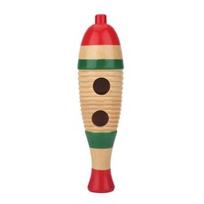 Wooden Colorful Fish Shaped Guiro Musical Percussion Instrument Children Kid WT