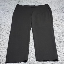 Talbots Dress Pants Womens 10 Black Ankle Length Mid Rise Professional Office