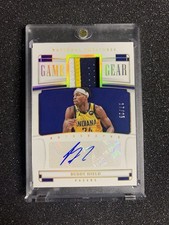 2022-23 Panini National Treasures Buddy Hield Game Gear Auto Gold /25